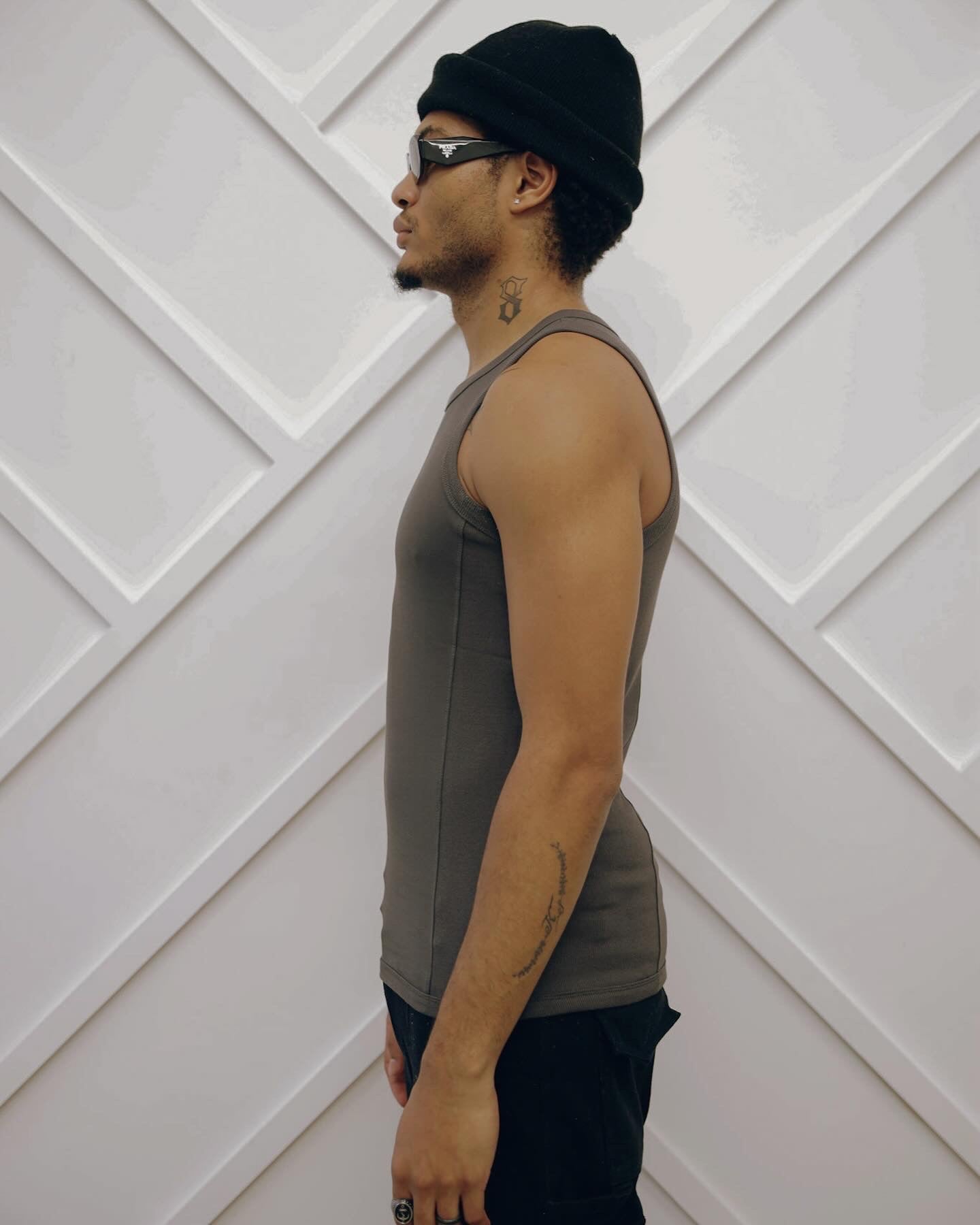 Half Ribbed tank tops