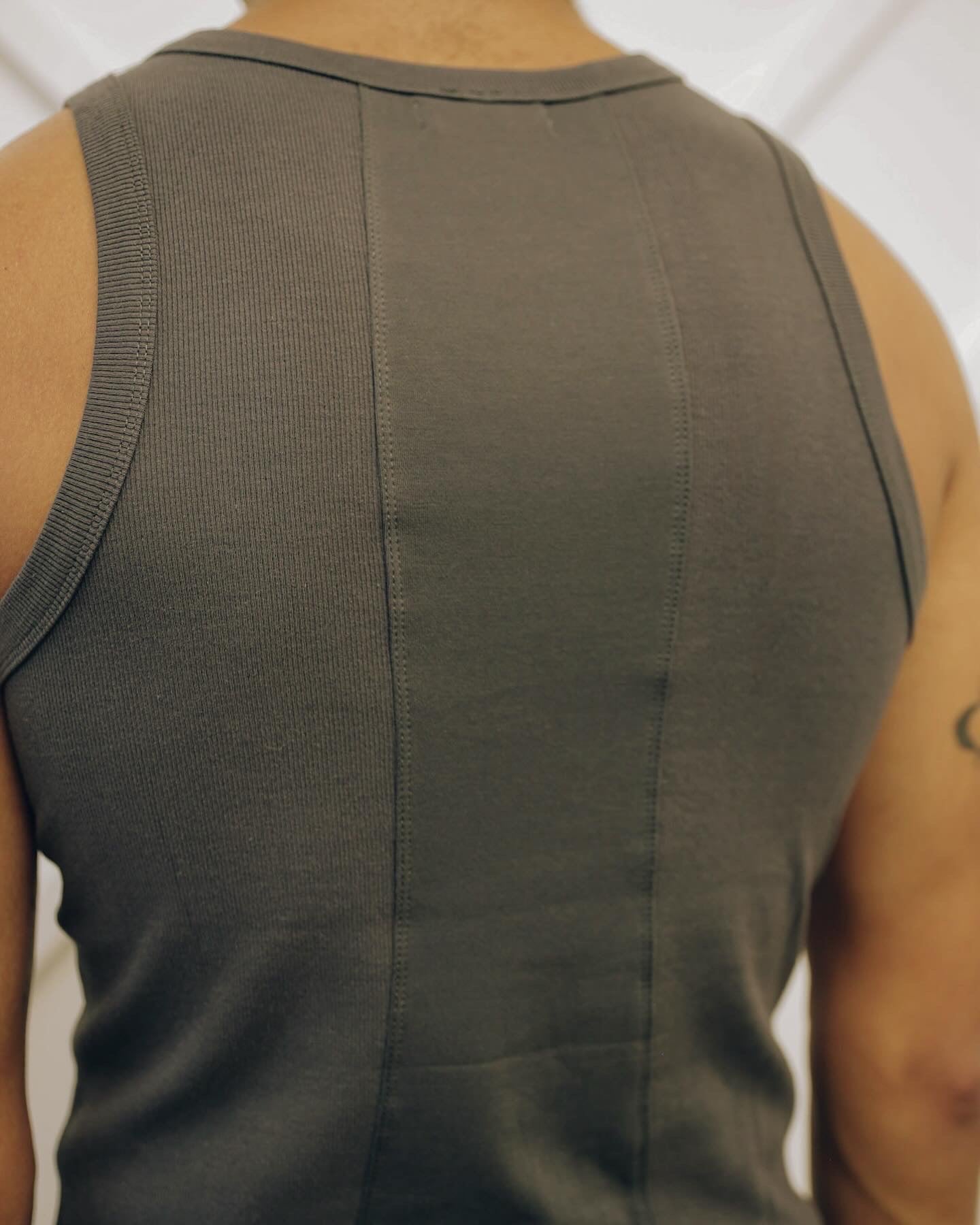 Half Ribbed tank tops