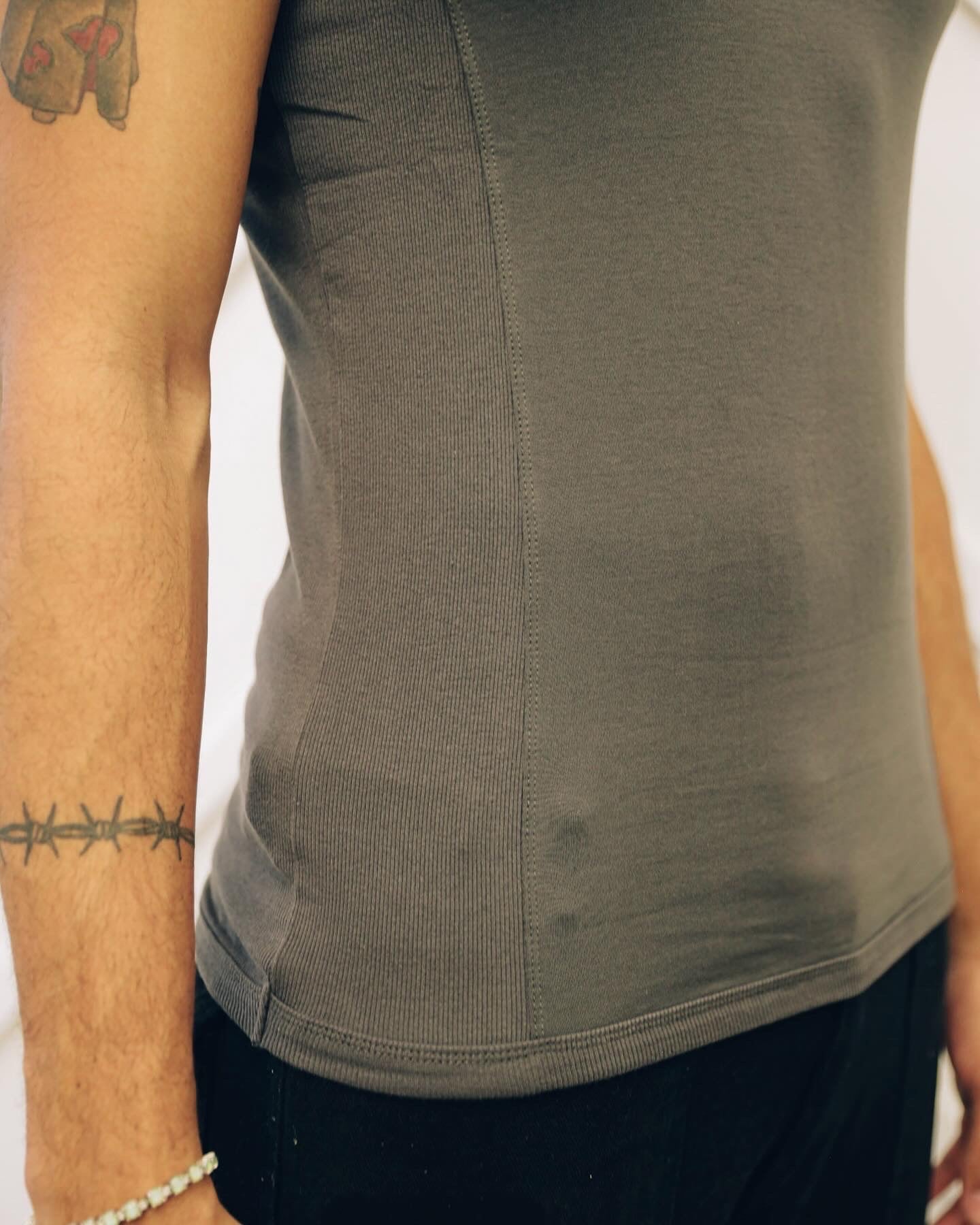 Half Ribbed tank tops