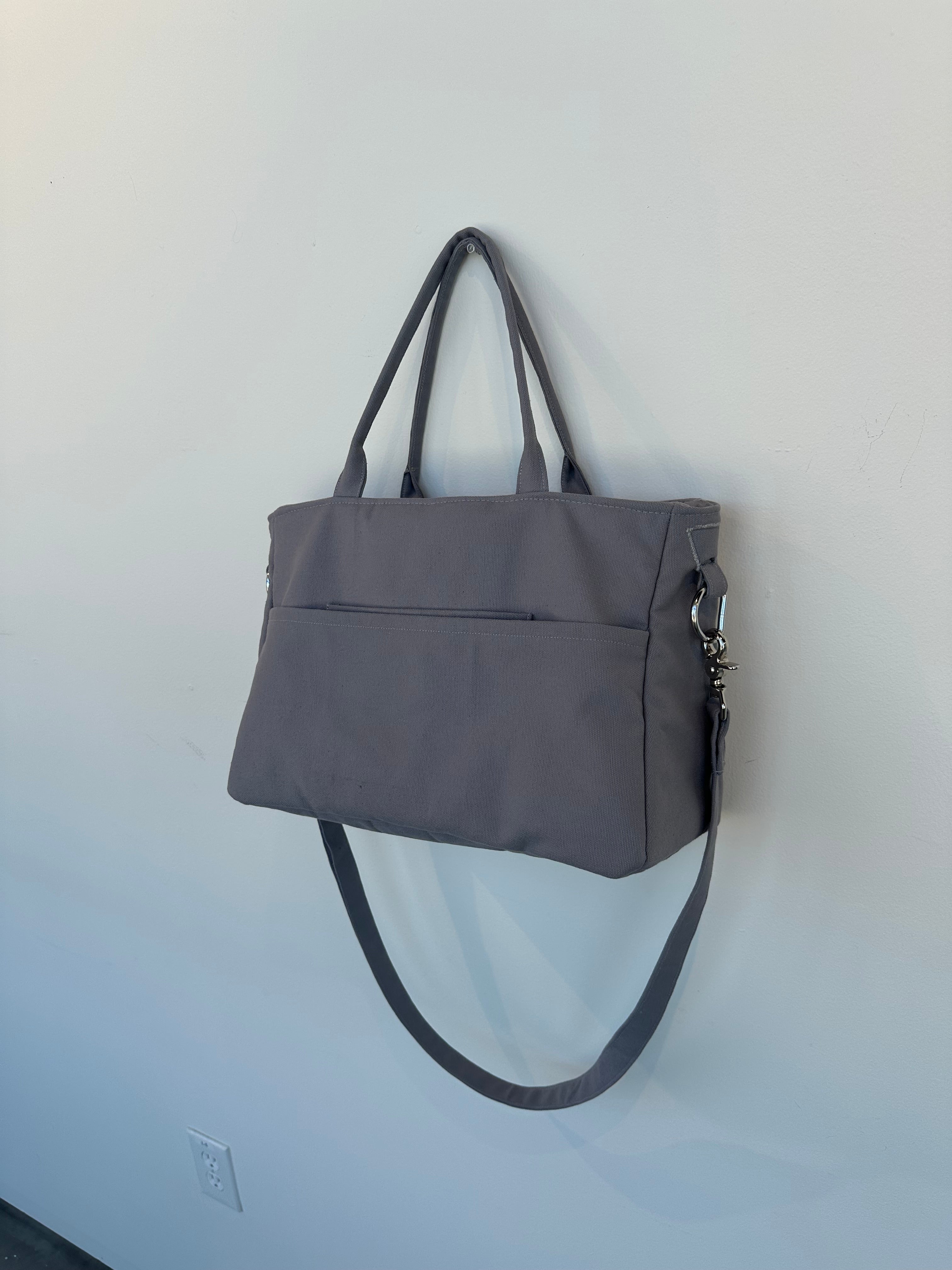 Box Pleat Bag Grey