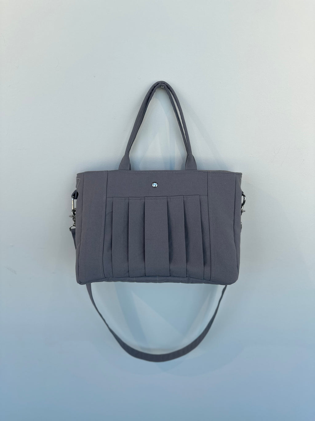 Box Pleat Bag Grey